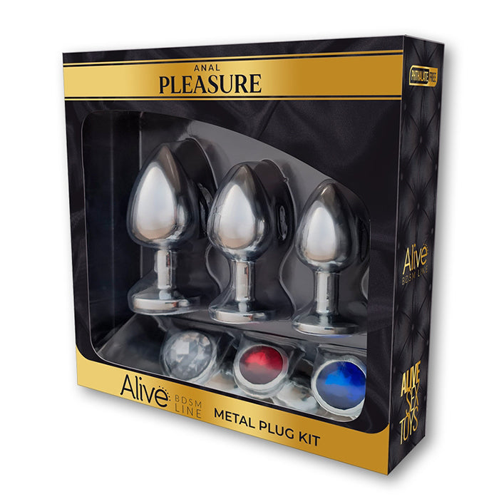 Kit 3 Plugs metal – Alive - Intimament vostre